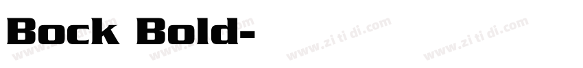 Bock Bold字体转换